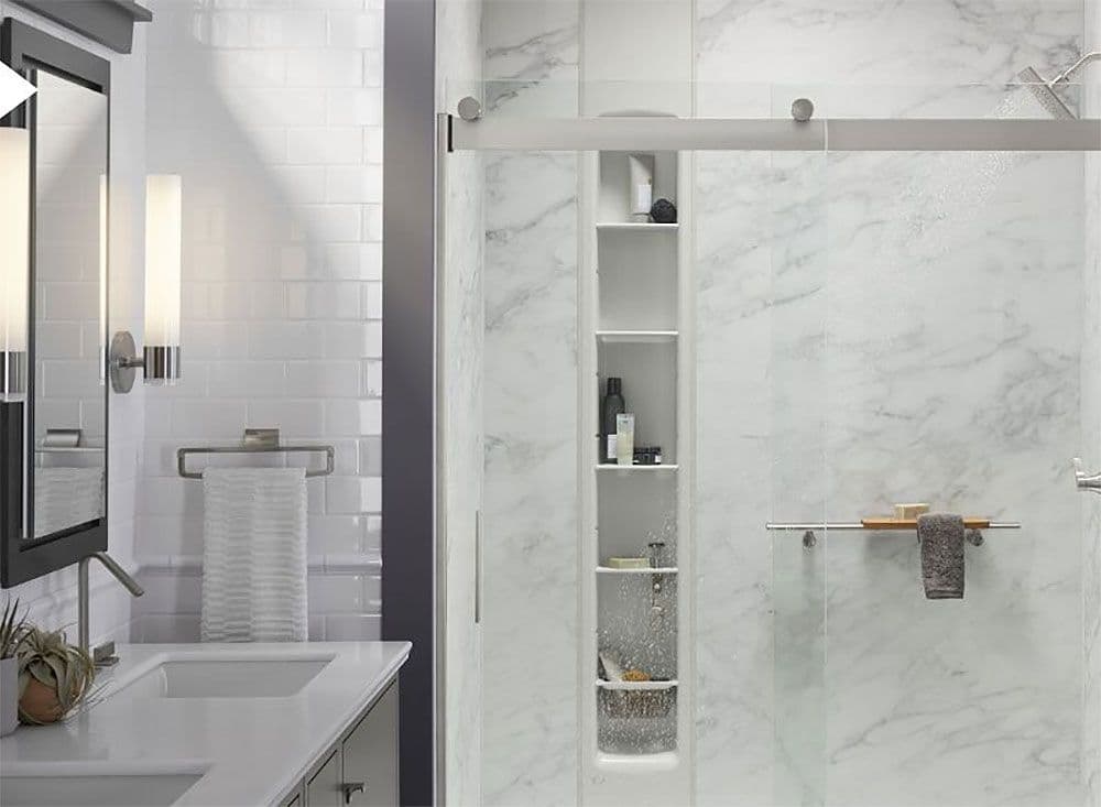 acrylic paneled shower