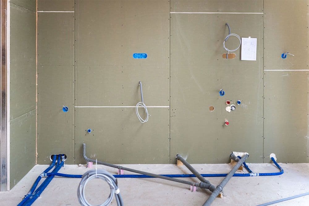 bare shower walls