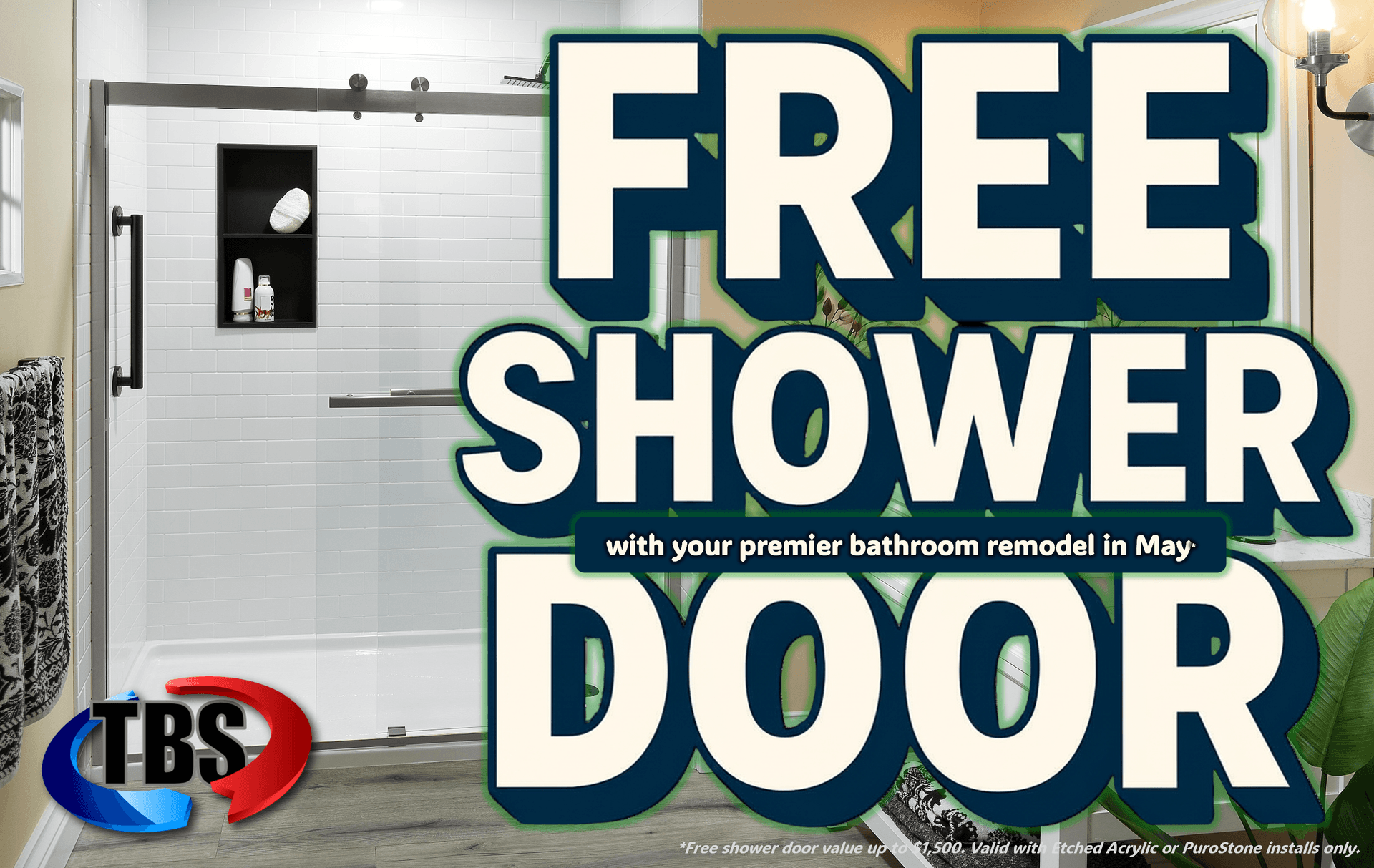 Total Bath offers Free Shower Door with a remodel through May