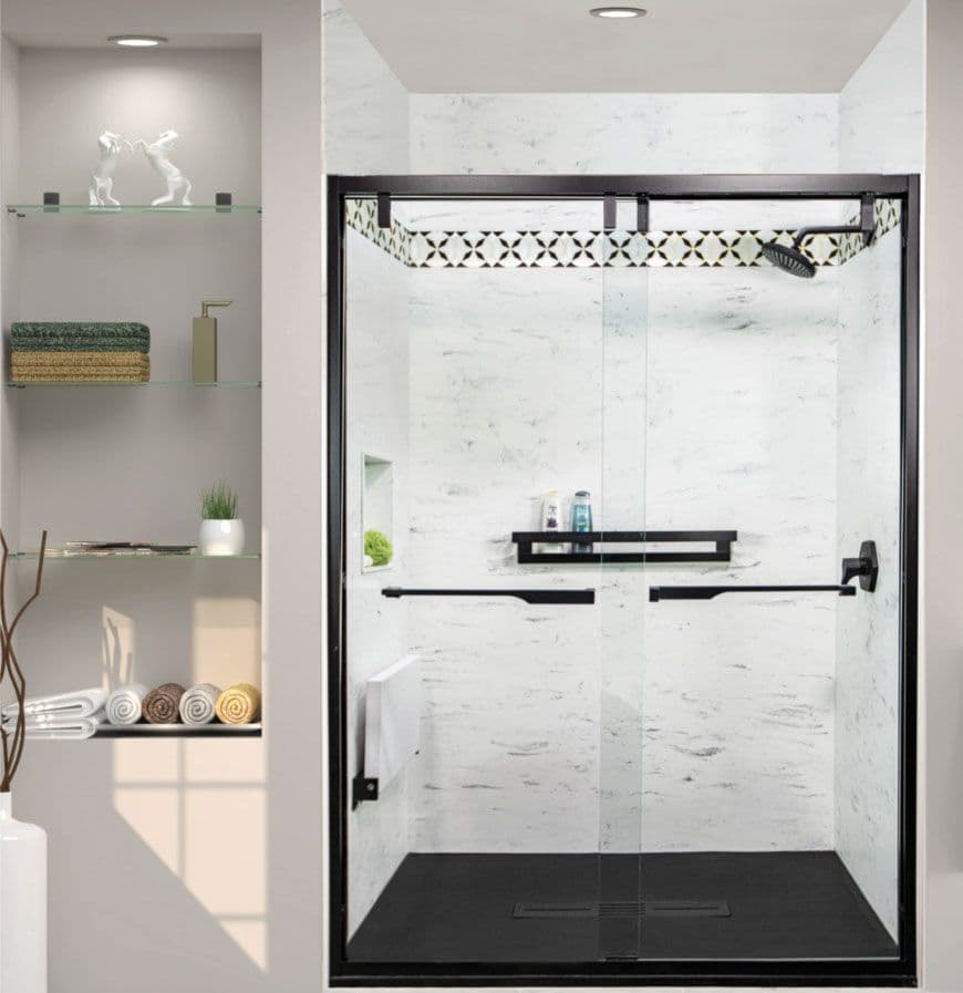 Acrylic and Stone panel shower walls