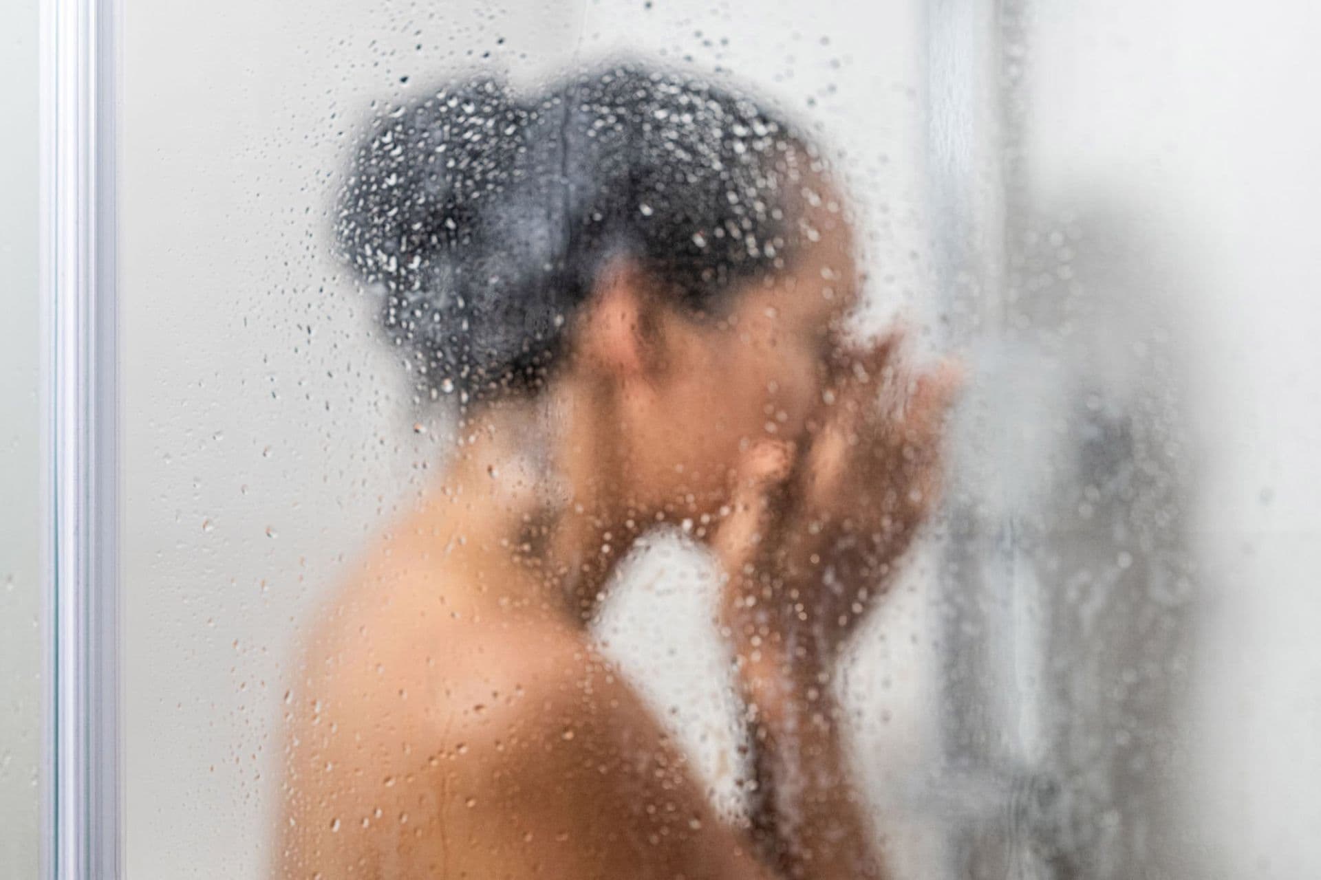 Wet Shower Glass