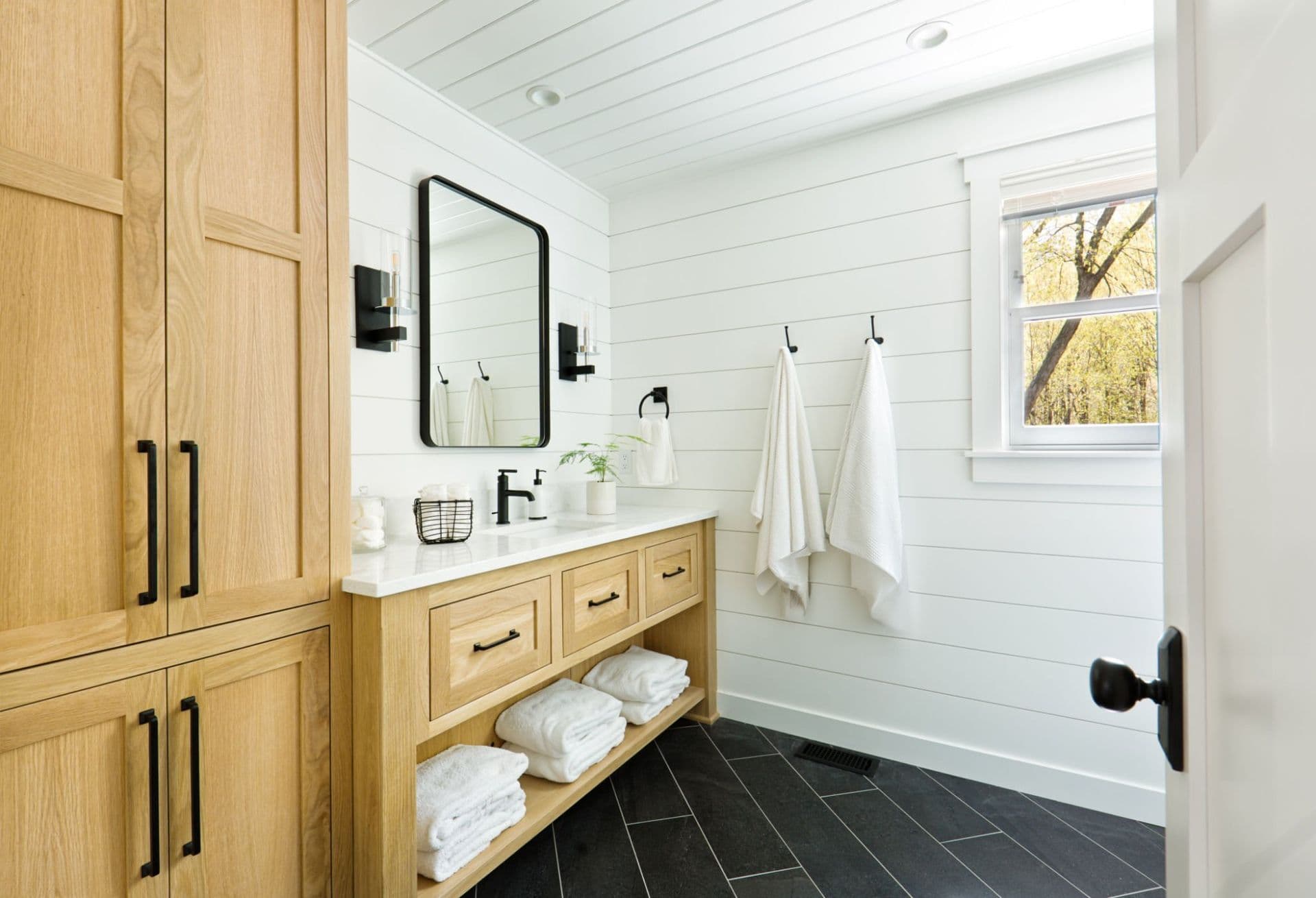 Wooden vanity