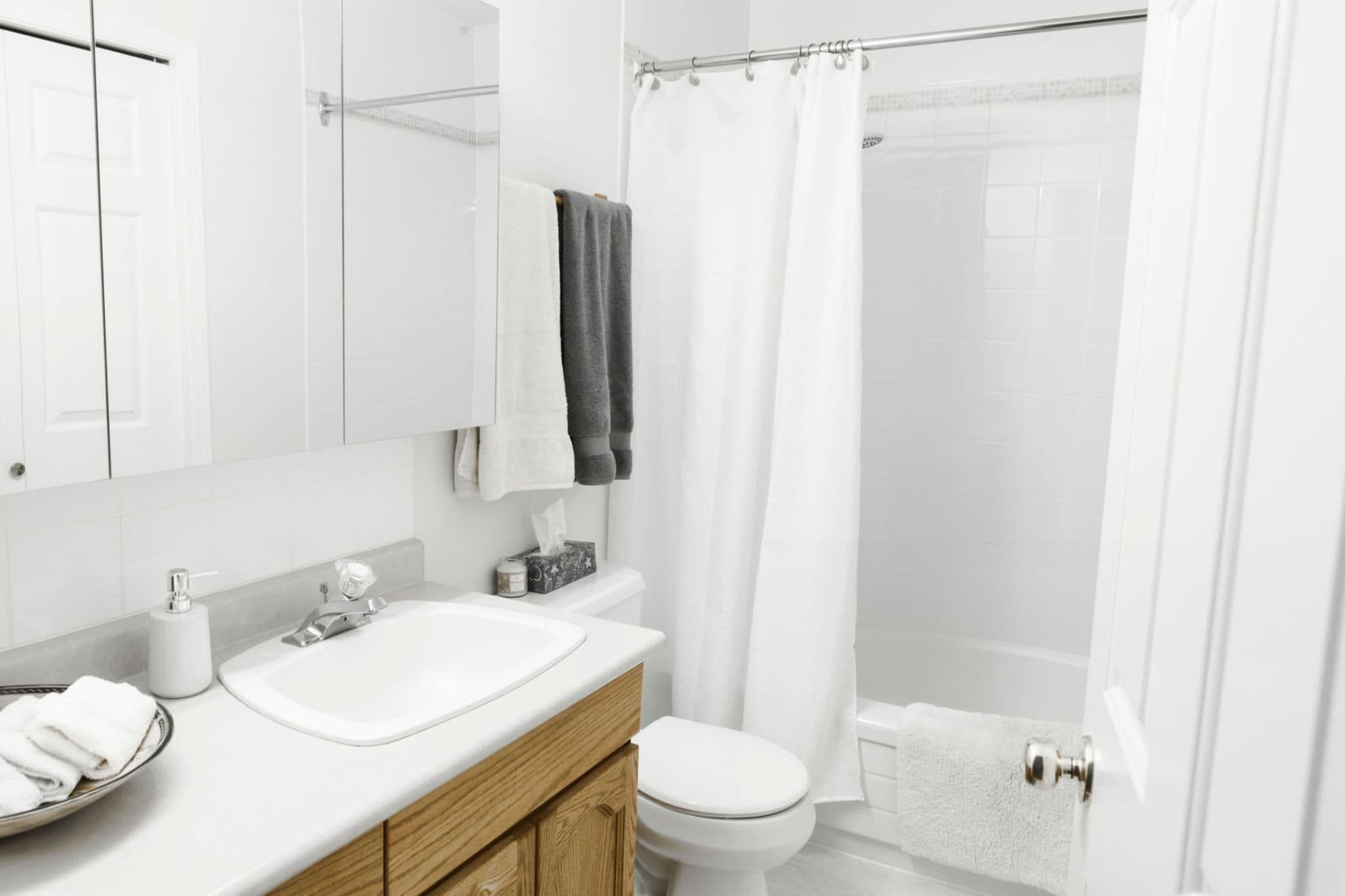 Small white bathroom