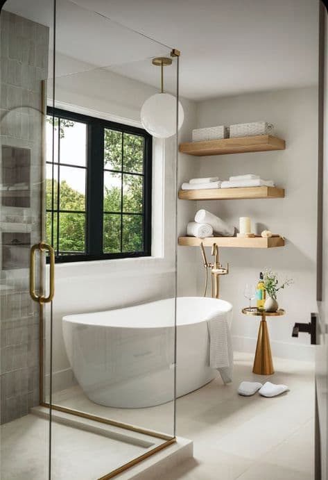 TBS can work freestanding bathtubs into small bathrooms