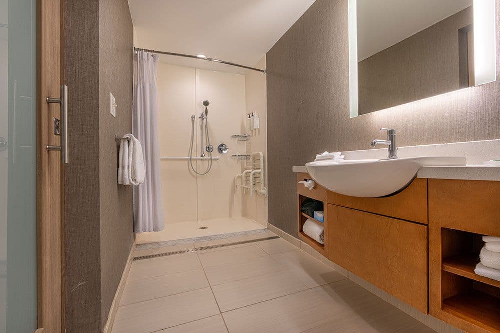 Walk-in shower bathroom safety